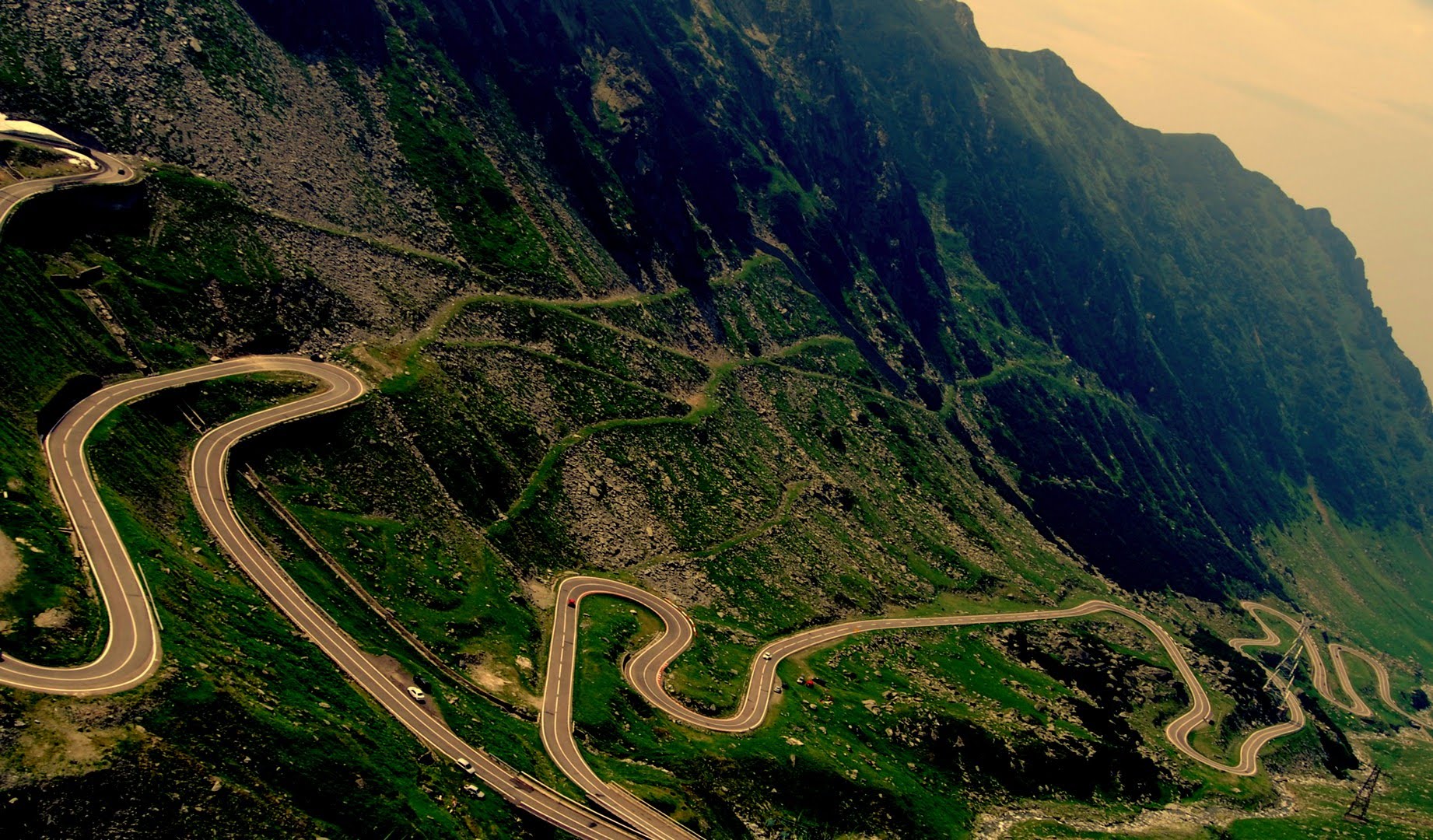 Transfagarasan, poza de sus de la Balea Lac